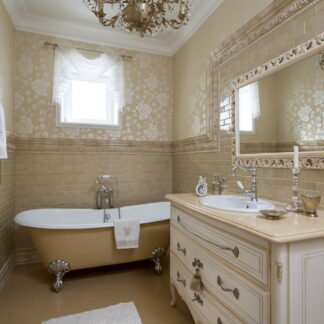 классический стиль ванной комнаты