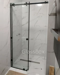 Раздвижная душевая черная