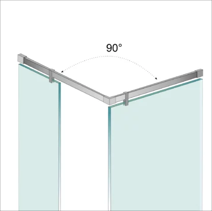 Штанга плоская для двух стекол 90°
