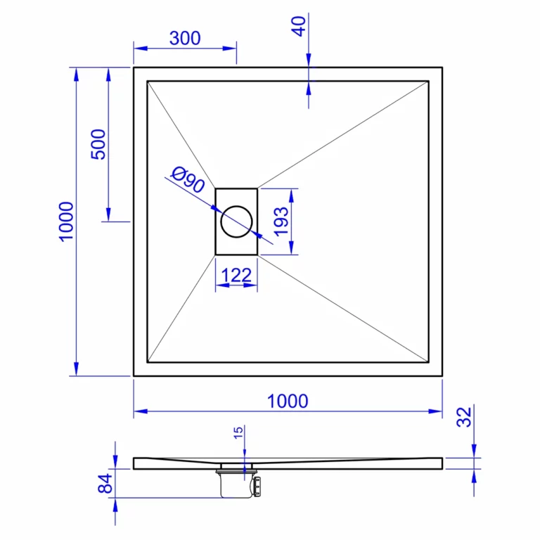 поддон 100х100