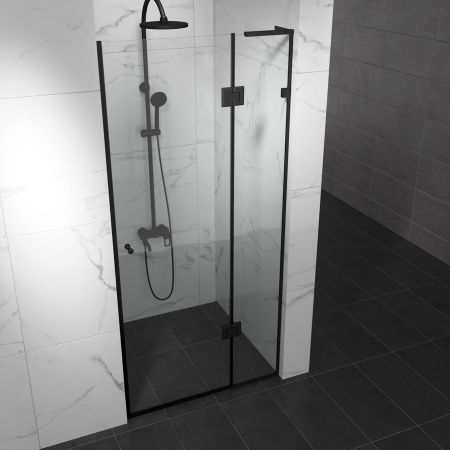 перегородка з чорною фурнітурою